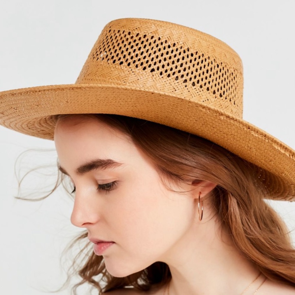 Brixton wide brim straw hat
